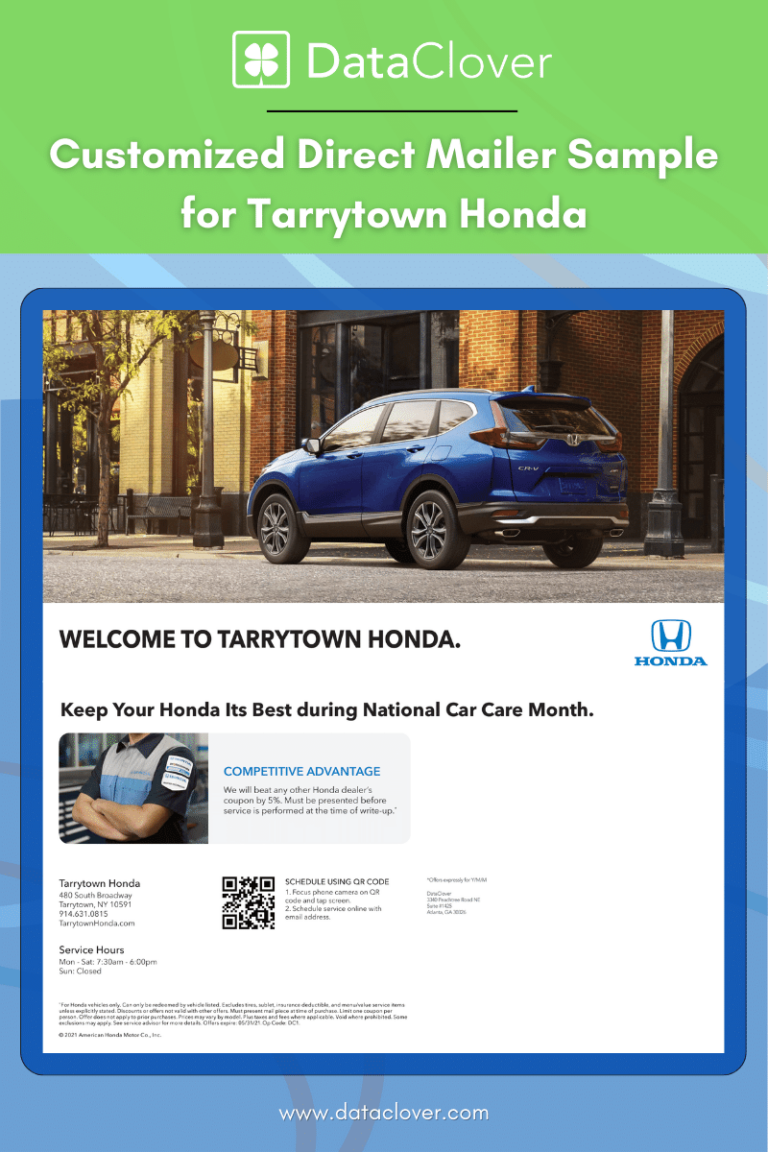 Tarrytown Honda Direct Mailers by DataClover