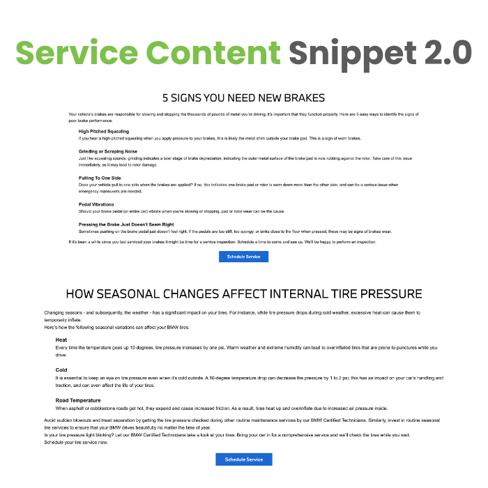 DataClover's Relevant Service Content to Boost Your Dealership's Aftersales Conversion Snippet 2.0